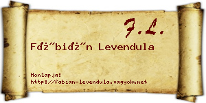 Fábián Levendula névjegykártya